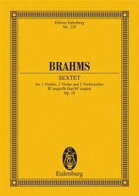 Brahms: Sextet Bb major Opus 18 (Study Score) published by Eulenburg